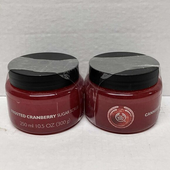 The Body Shop Frosted Cranberry Sugar Scrub 2 Pack 8.6oz Rare - Picture 1 of 1